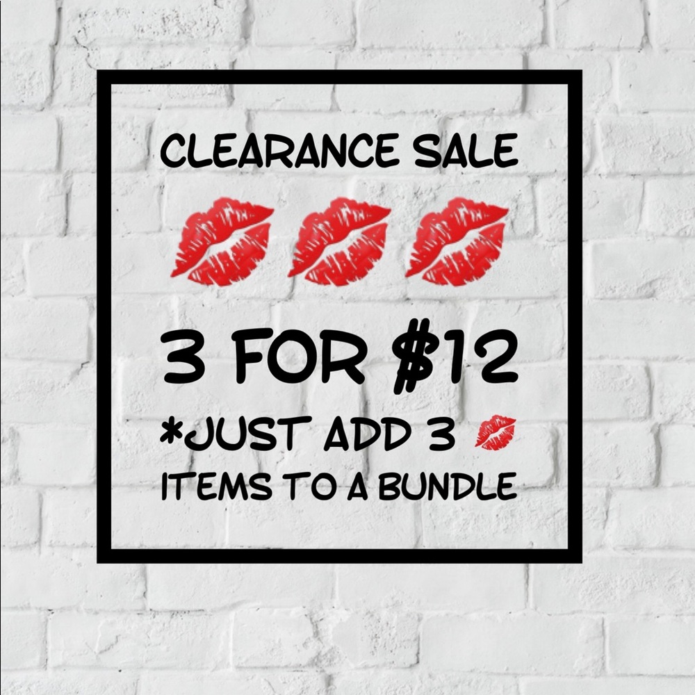 3 💋 items for $12